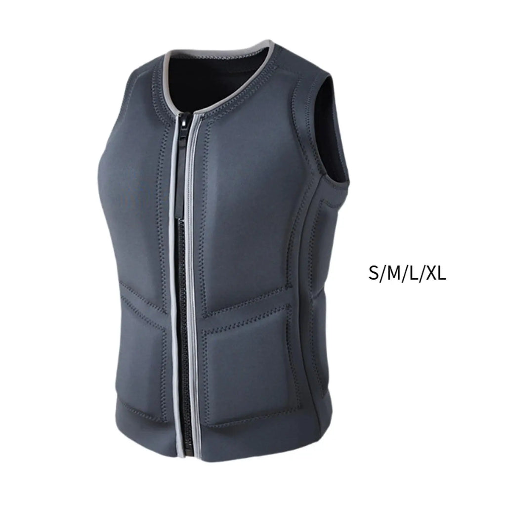 Adult Life Vest Thin Portable Summer Snorkel Vest Life Jacket Zipper Vest for Sailing Kayaking Surfing Drifting Motorboat