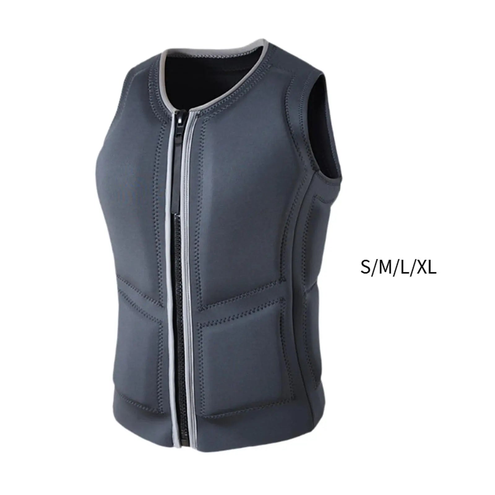 Adult Life Vest Thin Portable Summer Snorkel Vest Life Jacket Zipper Vest for Sailing Kayaking Surfing Drifting Motorboat