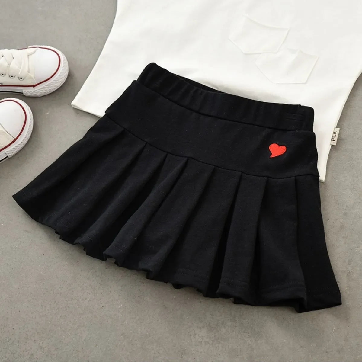 Kids Summer Dress with Safety Pants Thin Skirts for Girls New Pleated Skirt Pants Korean Student Uniform Skirts Back To School