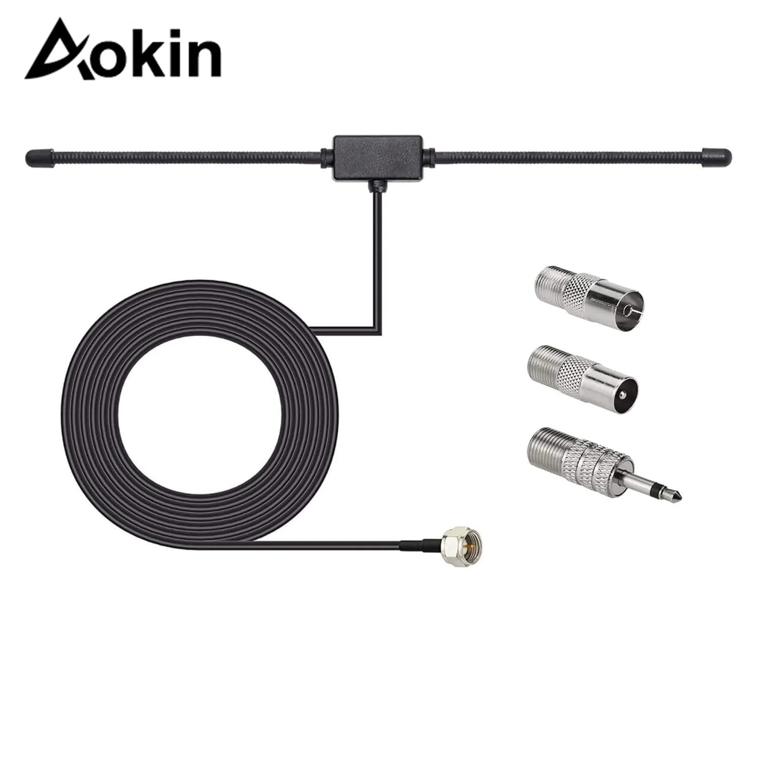 FM Dipole Antenna for Stereo Receiver Music System FM Radio Antenna Home Stereo Audio Video Home Theater Receiver