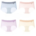 4PCS Summer Girls Mesh Breathable Panties Kids Soft Comfort  Antibacterial Knickers 3+y Young Child Cute Cartoon Print Underwear
