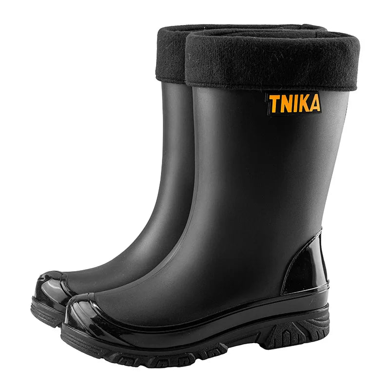 New Men Rain Shoes Boots Waterproof Rubber Shoes for Fishing Husband Work Safety Man Mid-Tube Rain Boots Non-Slip Water Footwear