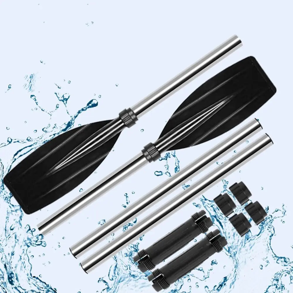 Recreational Aluminum Alloy Kayak Paddles Thicken Anti-twist Design Canoe Oars Detachable Portable Boat Oars Outdoor