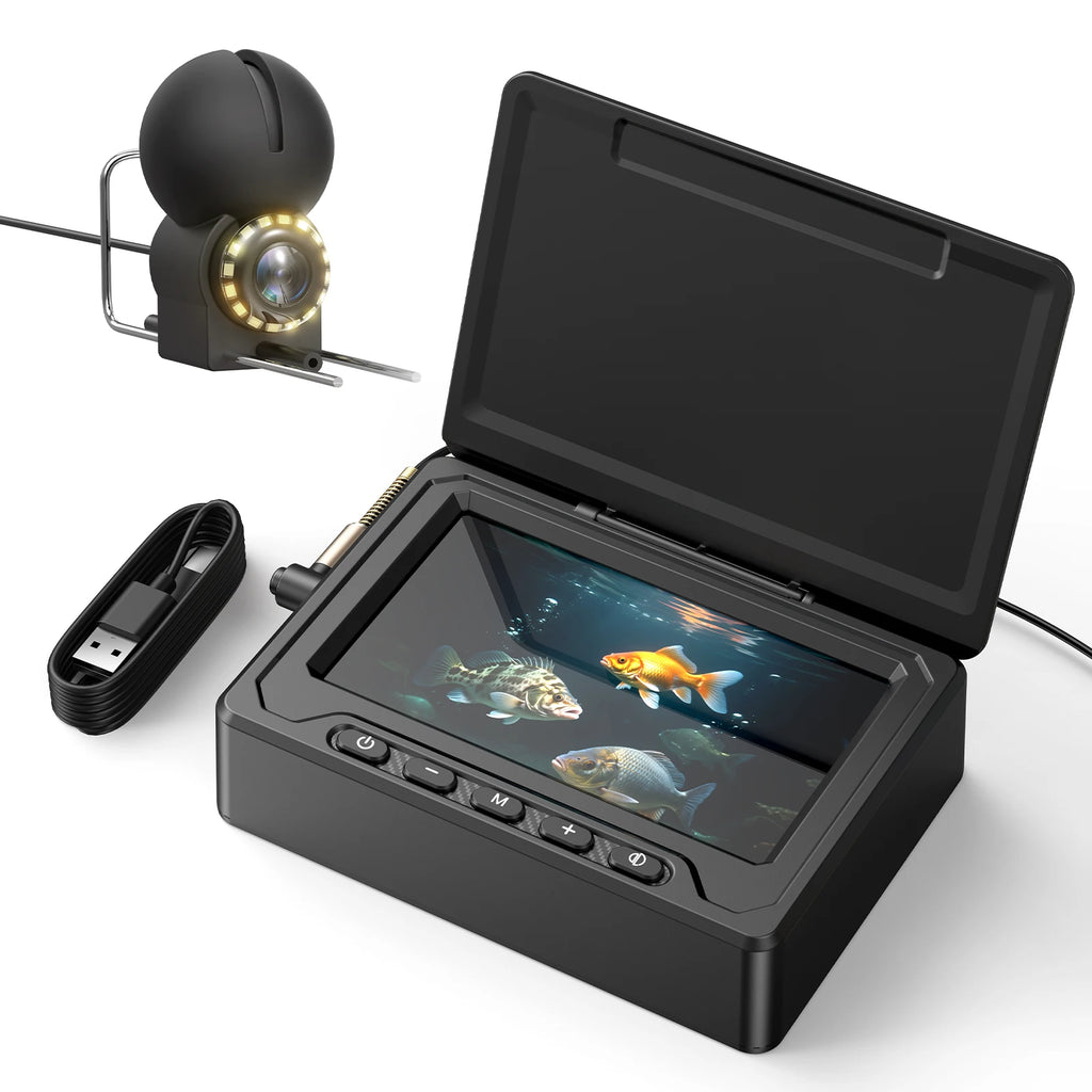 Portable Fish Depth Finder Water 4.3 Inch LCD Fish Finder Underwater 220° Fishing Camera 2000mAH Battery 20m for Boat Lake Kayak