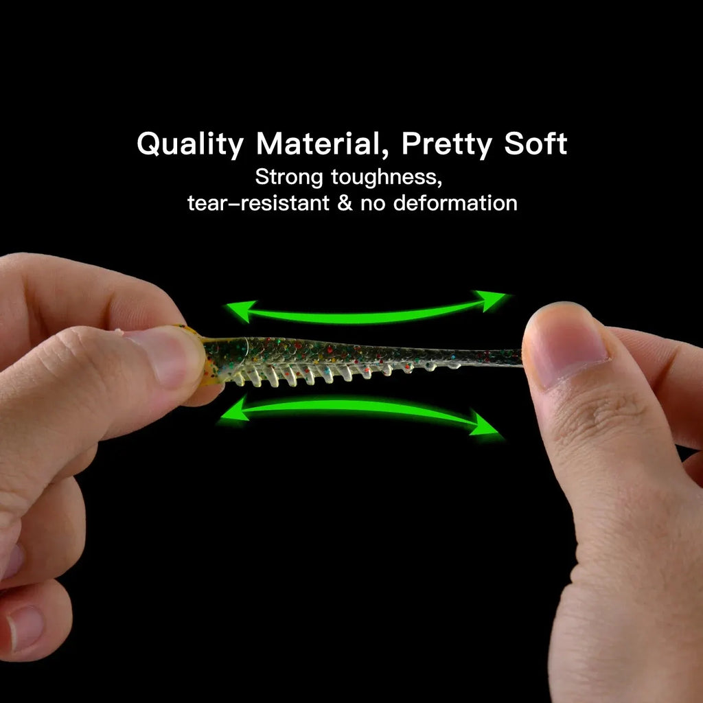 40pcs/lot Soft Lure Kit Soft Fishing Lure 5cm 3.5g Jig Head Hook with Fishing Tackle Box Pesca