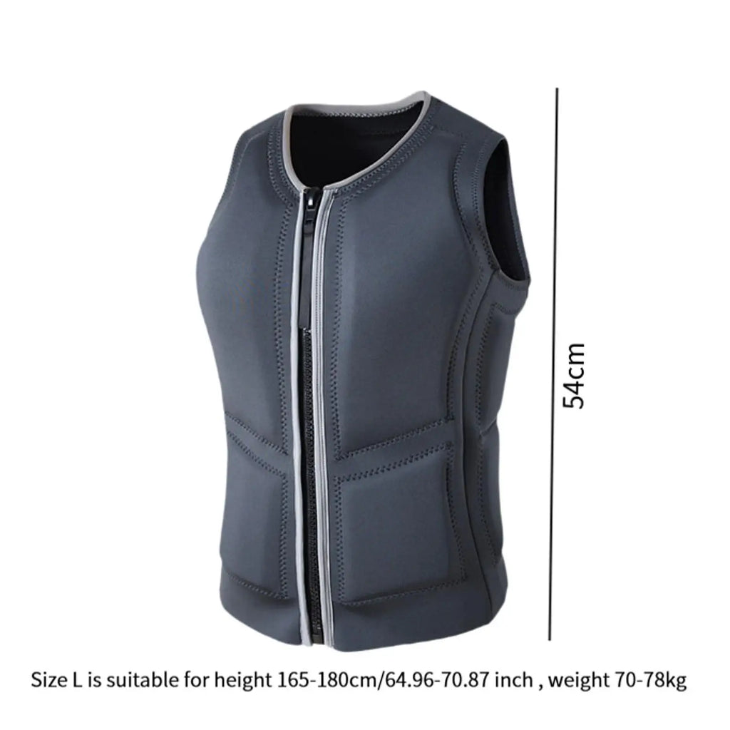 Adult Life Vest Thin Portable Summer Snorkel Vest Life Jacket Zipper Vest for Sailing Kayaking Surfing Drifting Motorboat