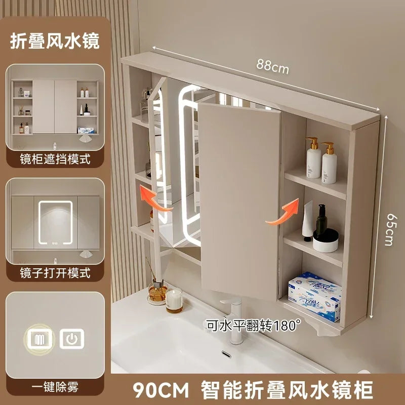 Mirrors Storage Muebles Para El Hogar Maderaa Home Furniture Ceramics Toilet Cabinets Washbasin Vintage Vanity Light Cabinets