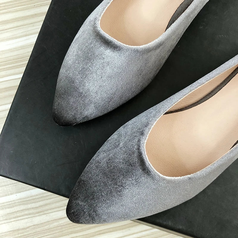 Shoes for Women Designer Shoes Wedding Shoes for Women Bride 2025 New Lady Pumps Slip on Simple Style Velvet Elegant
