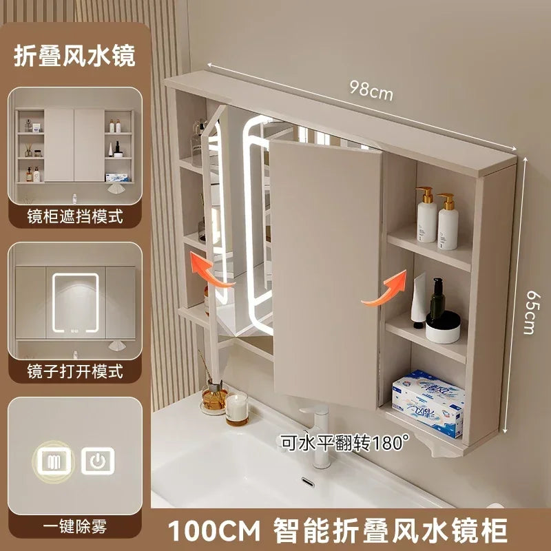 Mirrors Storage Muebles Para El Hogar Maderaa Home Furniture Ceramics Toilet Cabinets Washbasin Vintage Vanity Light Cabinets