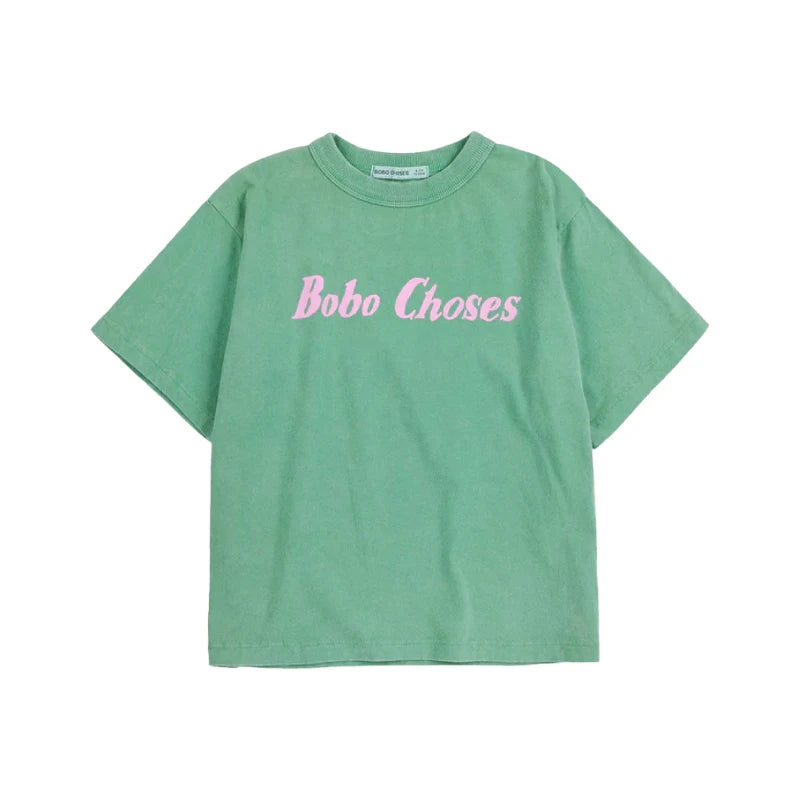 Summer 2026 New Kids T-shirt Shorts Set  Korean Boy Girl Letter Printed T-shirt Children's Casual Cute Short Sleeves Kids Tops