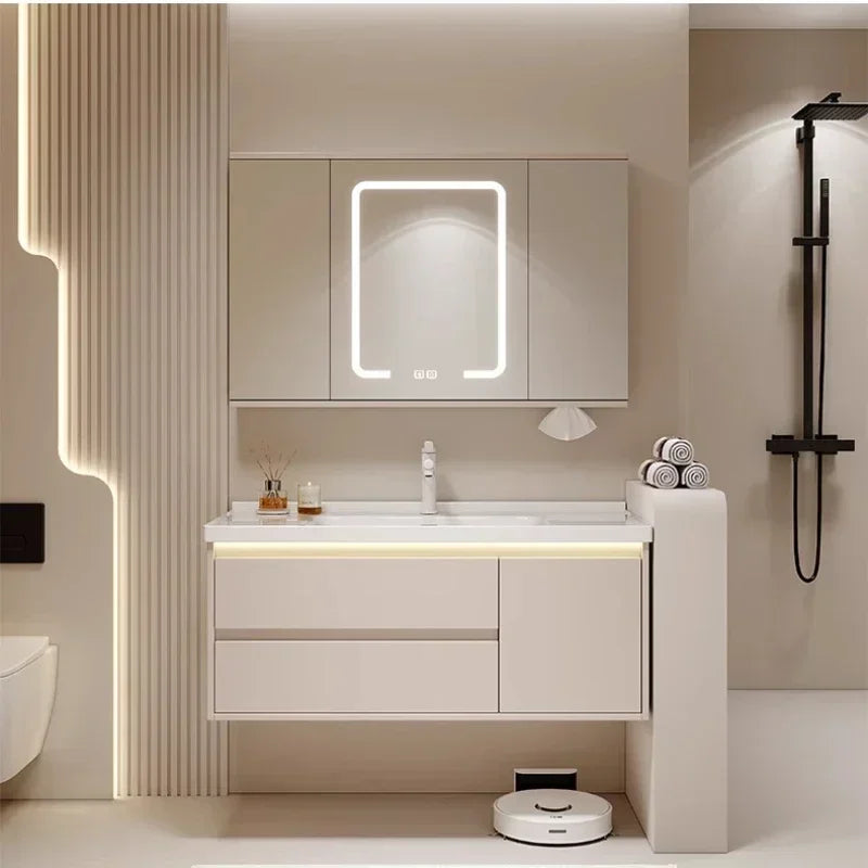 Mirrors Storage Muebles Para El Hogar Maderaa Home Furniture Ceramics Toilet Cabinets Washbasin Vintage Vanity Light Cabinets