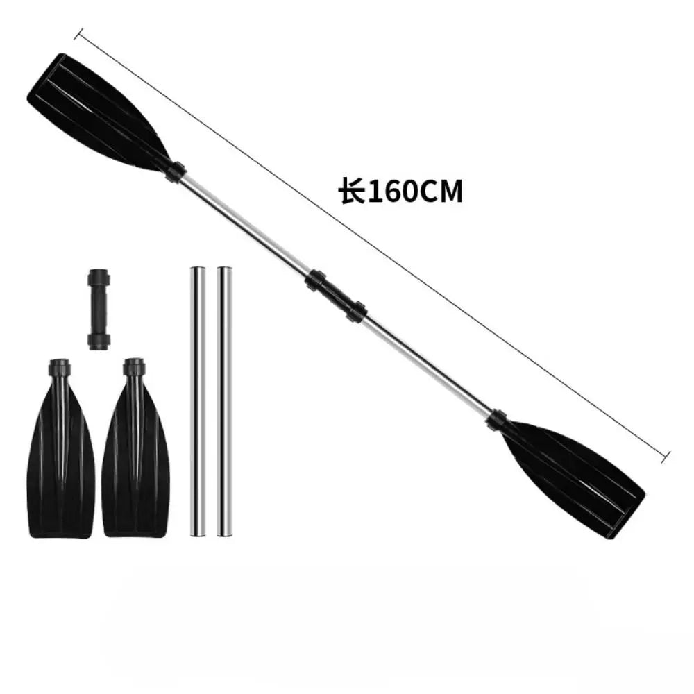 Recreational Aluminum Alloy Kayak Paddles Thicken Anti-twist Design Canoe Oars Detachable Portable Boat Oars Outdoor