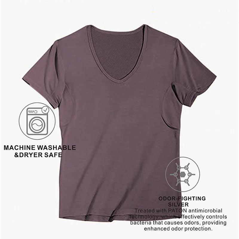 Men Undershirts  Anti Perspiration T shirt  Against Underarm Sweat Proof T-shirt