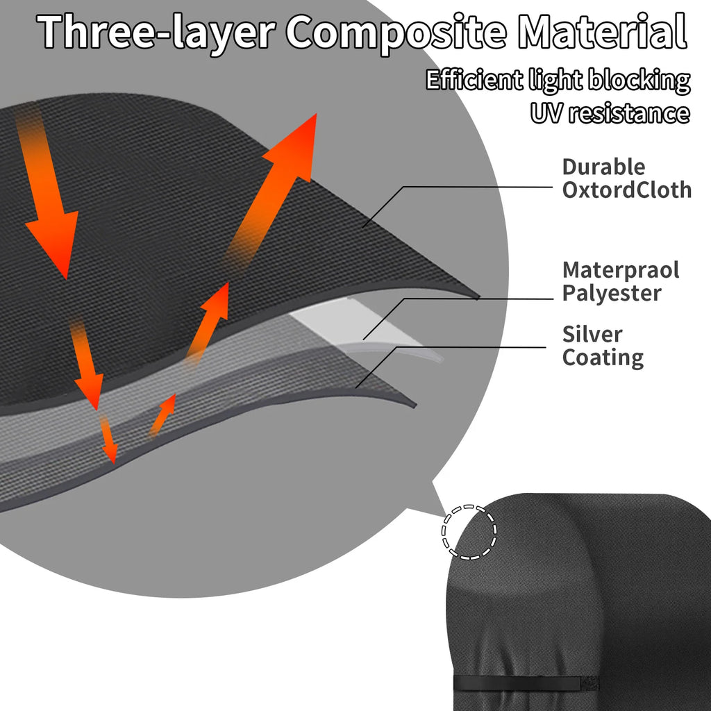 Outdoor BBQ Grill Covers For Charcoal & Gas Grills Waterproof Anti-Dust Weather-Resistant Anti-UV Heavy Duty Barbecue Cover
