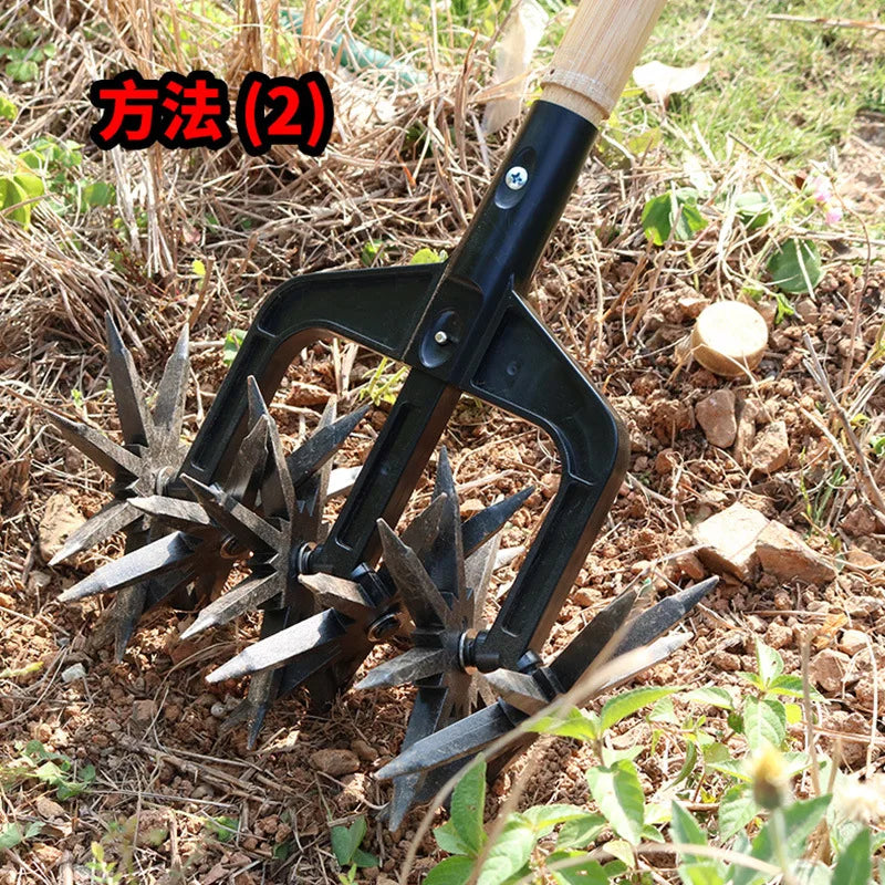 2025 New type soil-turning tool - grassland loosening device - garden loosening rotary tiller - soil loosening