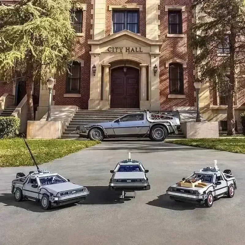 New technology 10300 best-selling toys  time-traveling back to the future machine building blocks, car models, and gifts