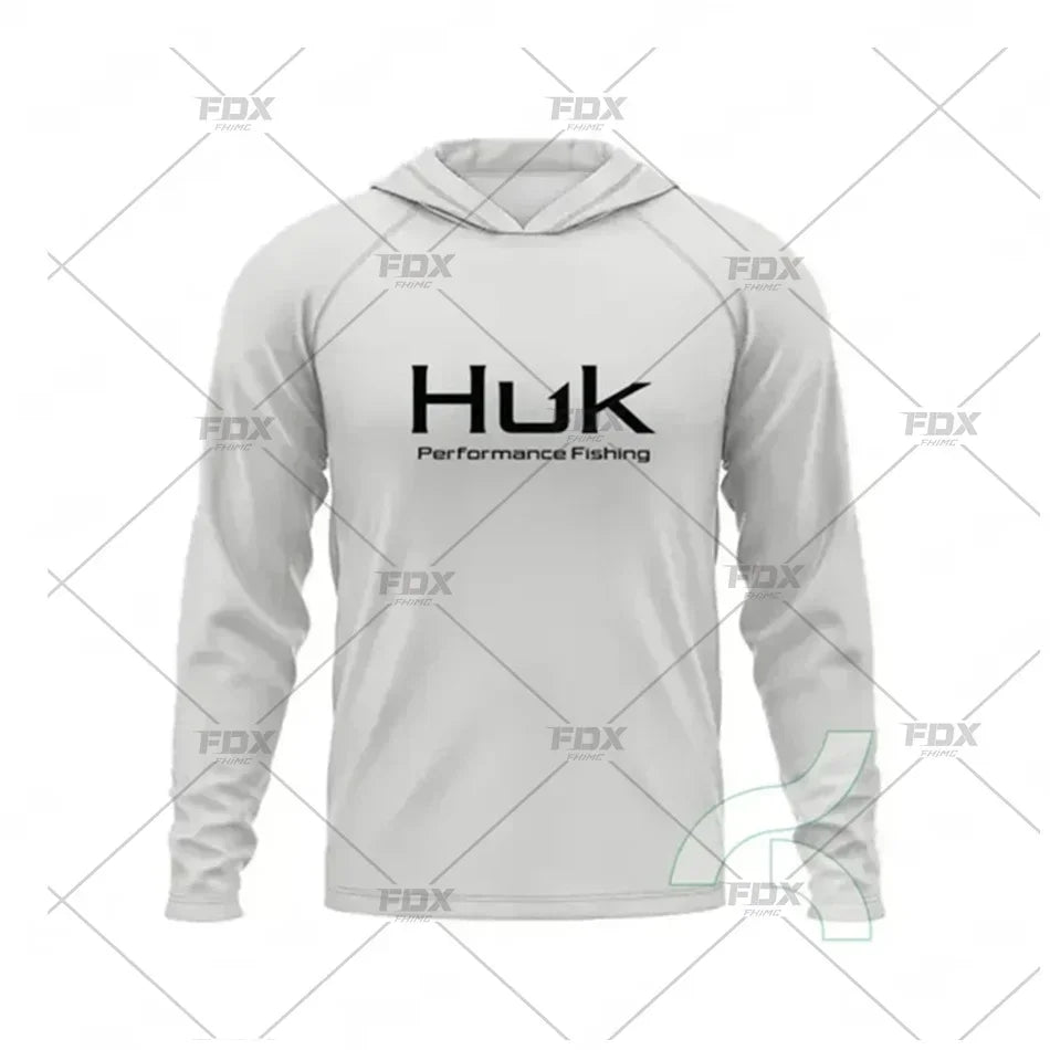 New Fishing Hoodie Huk Men Clothes Summer Breathable Long Sleeve Fishing Shirt Sun Protection Camouflage Fishing Shirts Tops