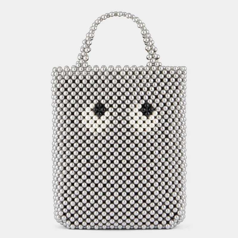 Women Beading Bag Crossbody Bags for Woman Beaded Bags Cute Handbags for Women Hand-made Small Tote Bag Ladies Purse