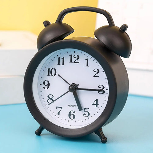 Alarm Clock Retro Bell Desk Table Analog Clock Silent For Home Office Mini Travel Portable Alarm Clock Retro Home Decor