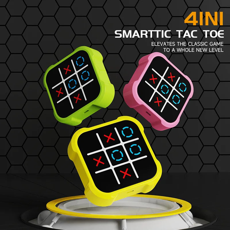 Portable Tic Tac Toe Game Console Toys Handheld Electronic Puzzle Chessboard  Memory Training & Montessori Travel Toy Xmas Gifts