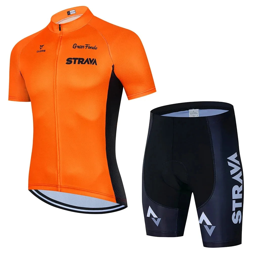 STRAVACycling Clothes For Men Cycling Sets Mountain Bike Clothes Man Summer Cycling Suit Cycling Pants Cycling Shirt Equipment