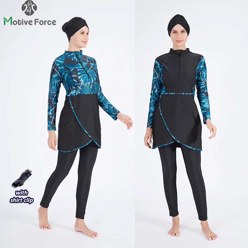Muslim Modest Swimwear Hijab Burkini Swimsuit Women Islamic Cover Ups Long Sleeve Swimming Suit Hijabs For Woman Swim Bathing