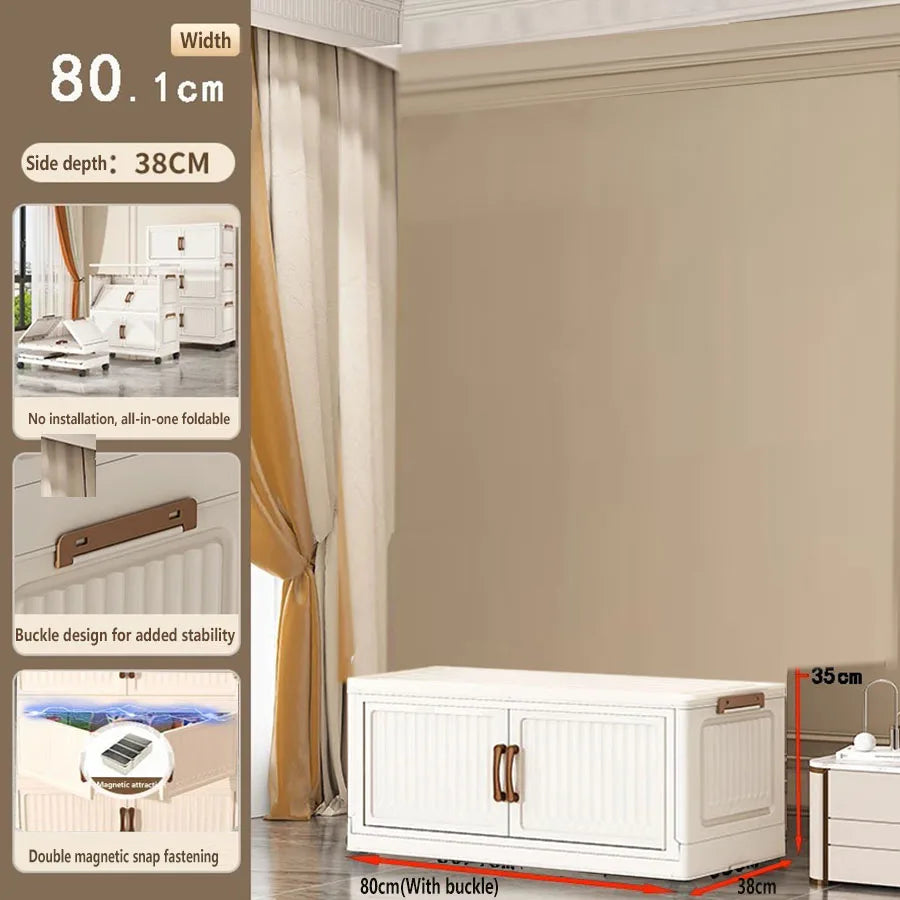 Home Bathroom Vanity Drawer Storage Cabinet Sundries Organizer for Bedroom Kitchen - Compact Utilitarian Furniture