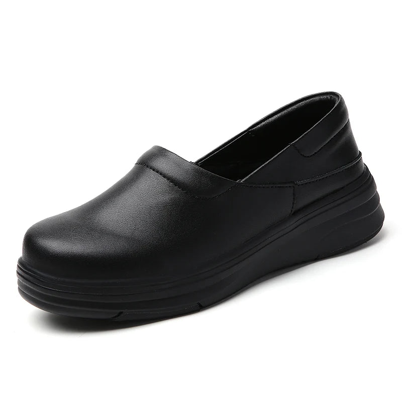 Women Nurse White Shoes Waterproof Comfortable Walking Shoes Breathable Female Footwear Platform Lightweight Slip-On loafers