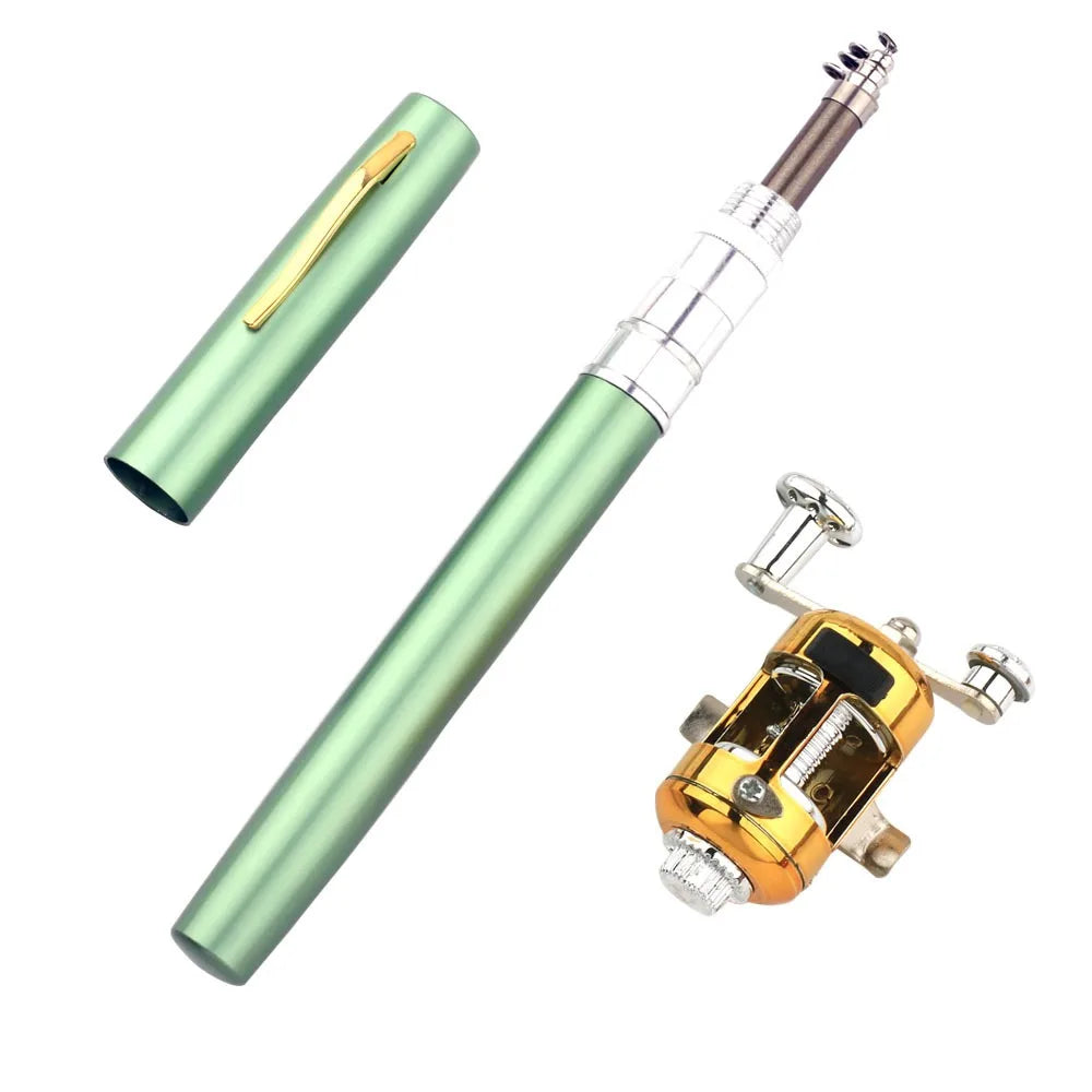 Fishing Supplies Portable Pen Style Fishing Rod Hard Spinning Mini Fishing Pole Ultra Short 1m Fishing Hand Pole River Pond