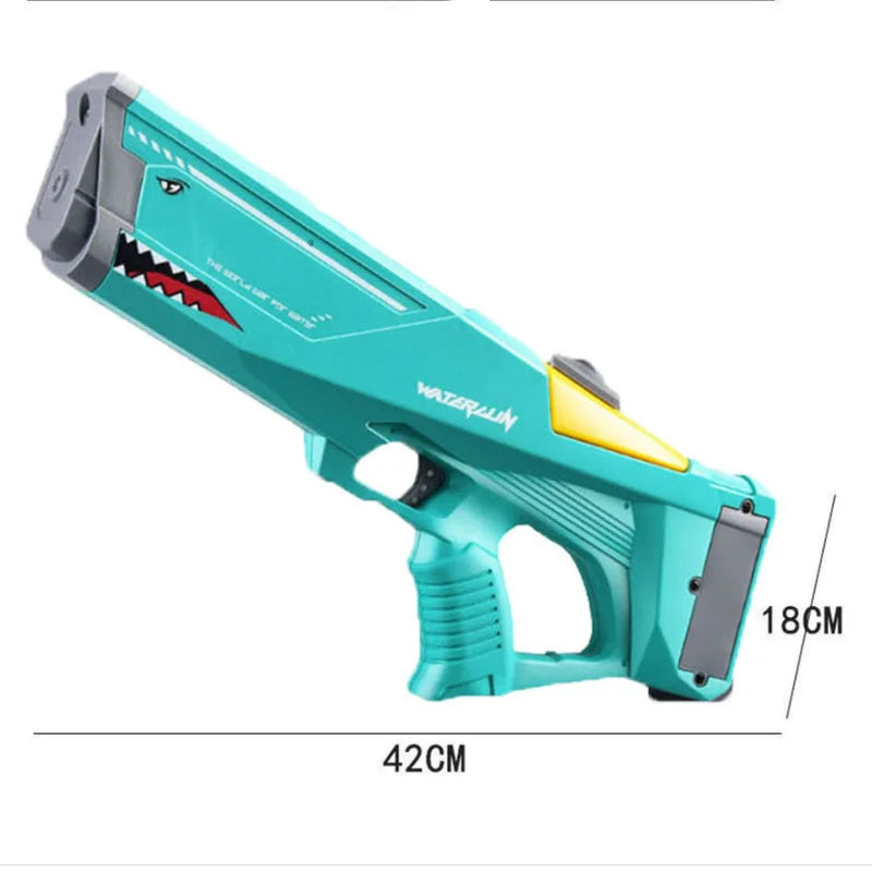Large Capacity Water Guns Shark Adult Automatic Electric Water Gun Children Outdoor Beach Games Pool Summer Toys High Pressure