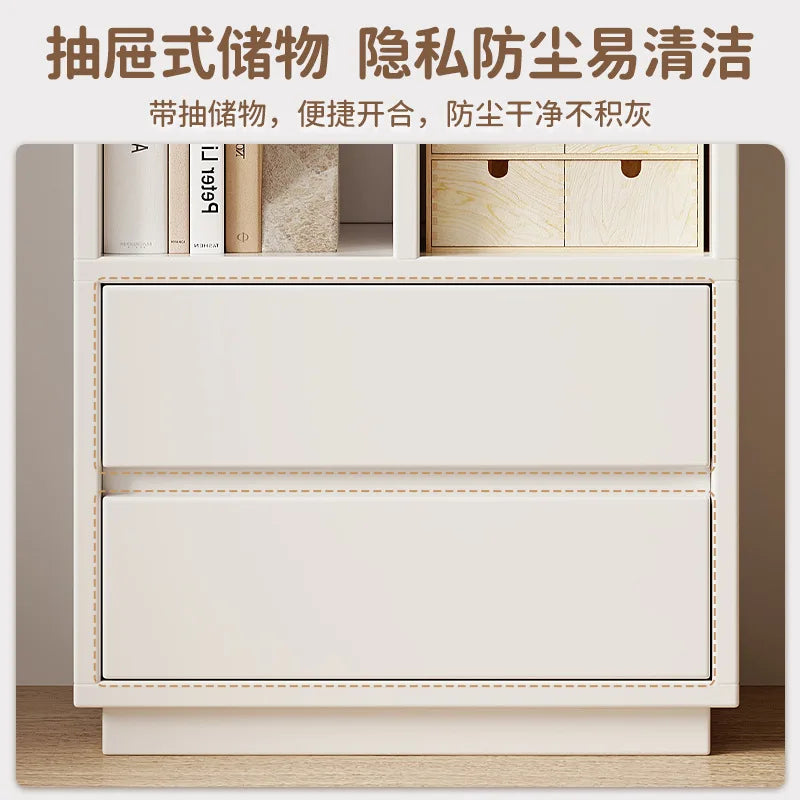 Bookshelf Home Modern Simple Floor Free Combination Storage Display Cabinet Living Room Grid Shelf Side Cabinet