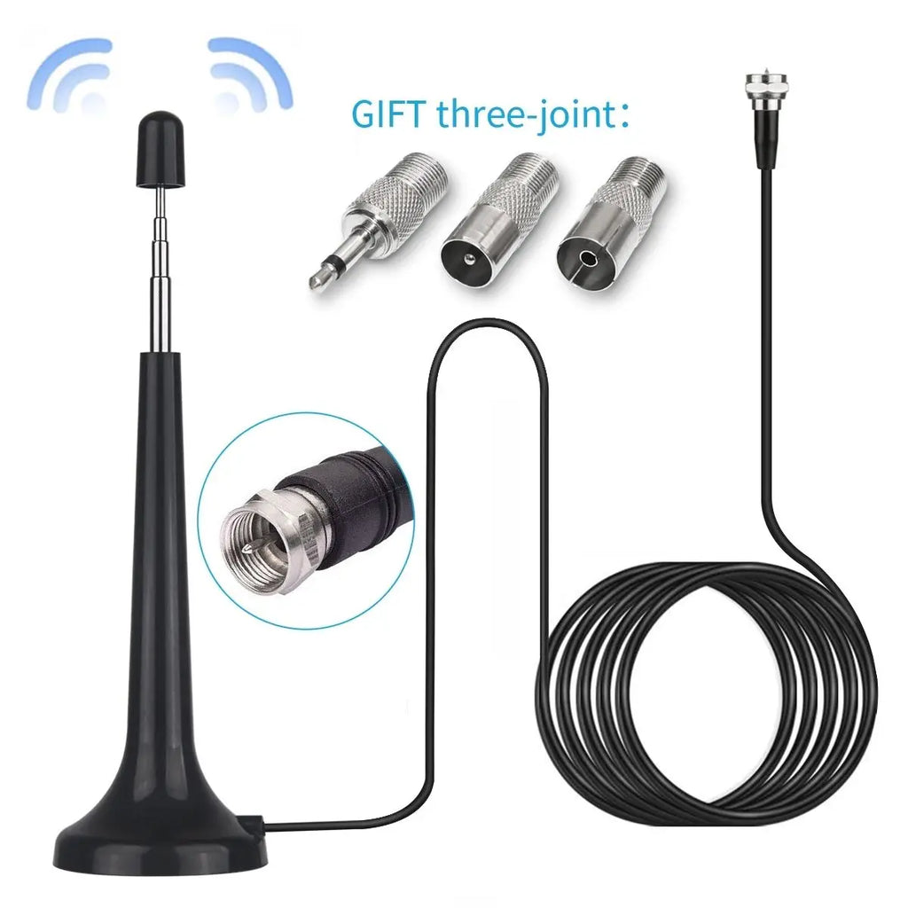 Household Dab Fm Radio Antenna Stereo Receiver High Gain 75 Ohm Indoor Radio Antenna