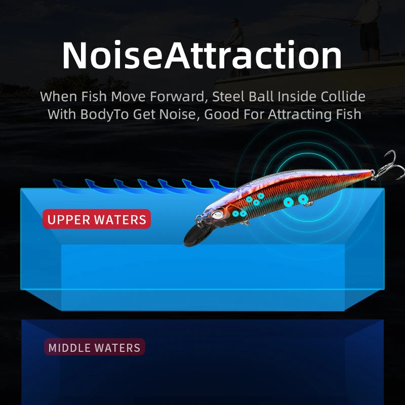 BEARKING 11cm 17g Depth0.8-1.6m Hot Model Fishing Lures Hard Bait 10Color For Choose Minnow Quality Professional Minnow