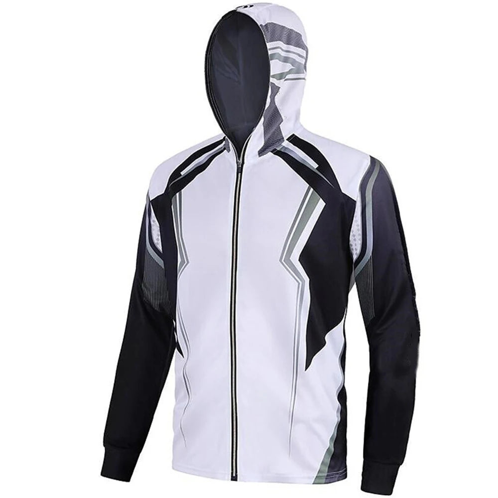 fishing clothes Quick Drying Sun Protection Fishing Shirts  2 Anti-UV Lightweight Fishing Jerseys  Hoodies For Men