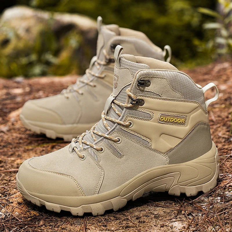 2025 New Arrivel Men's Desert Trekking Boots Outdoor Leather Hiking Shoes Men Hunting Boots Men's Climbing Shoes Trail Sneakers