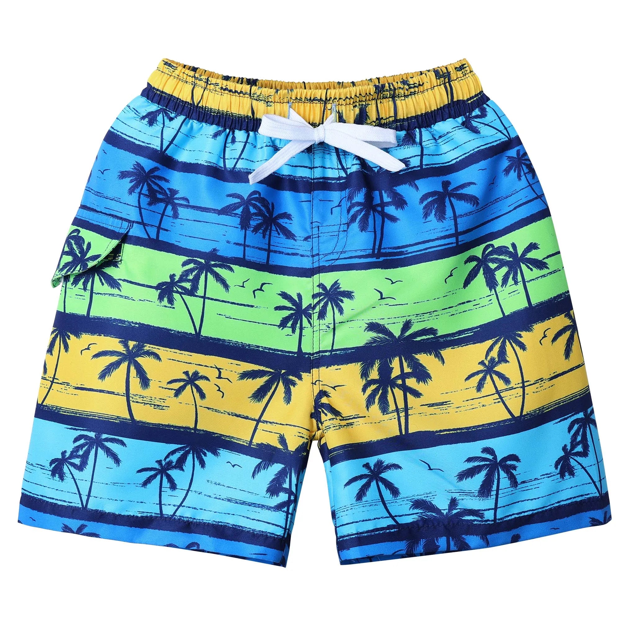 Hawaii Kids Swim Shorts Cute Swimsuit Swimming Trunks Quick Dry Summer Swimwear Boys Beach Shorts Surf Board Male Clothing Pant