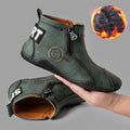 Autumn and Winter New Men's Short Boots  British Classic Retro Flat Bottom Cotton Shoes Outdoor Business Sports Casual Shoes