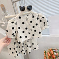 Polka Dot Girls Clothes Set Puff Sleeve Shirt Skirt Suit 2pcs Toddler Girls Summer Sets New Kids Outfits Children Clothing Set