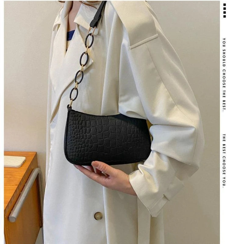 New Popular Retro Gentle Temperament Small Square Bag Autumn Shoulder Handheld Fashion Casual Yankee Underarm Shoulder Bag