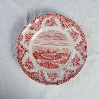 Porcelain Ceramic Plates Bowls Round 8/10 Inch Kitchen Cutlery Steaks & Cakes Desserts Dishes Coffee Cups