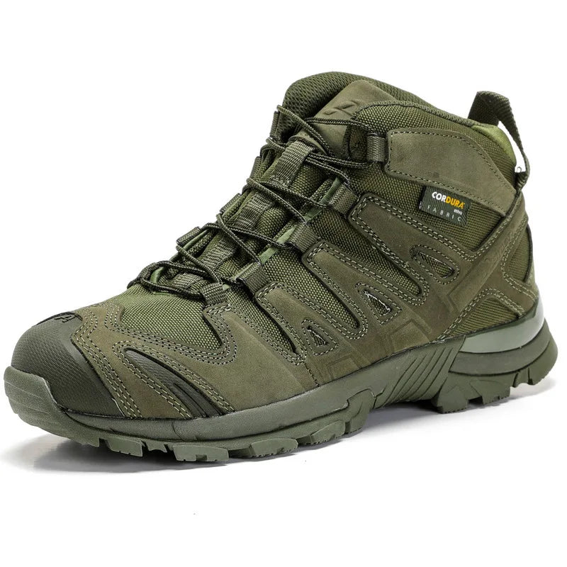 Hiking shoes Men waterproof hunting Boots Cow Leather Tactical Desert Combat Ankle Male working mountian trekking Sneakers