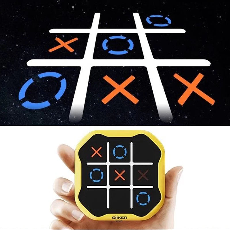 Portable Tic Tac Toe Game Console Toys Handheld Electronic Puzzle Chessboard  Memory Training & Montessori Travel Toy Xmas Gifts