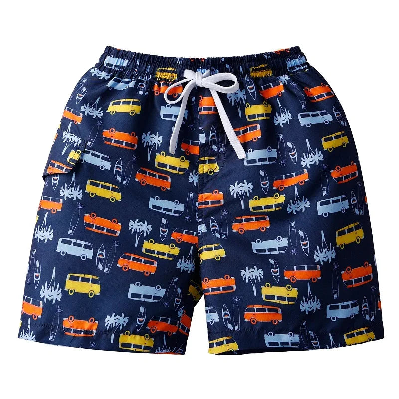 Hawaii Kids Swim Shorts Cute Swimsuit Swimming Trunks Quick Dry Summer Swimwear Boys Beach Shorts Surf Board Male Clothing Pant