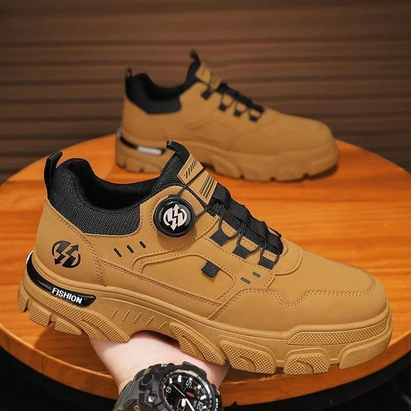 Men's High-top Boots Outdoor Mountaineering No Slip Casual Travel Shoes Fashionable Versatile Comfortable Hiking Shoes Men Boots