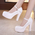 2025 Girls' Shoes New Women High Heels Ladies Work Shoes Wedding Party Shoes Platform Pumps Women Genuine Leather