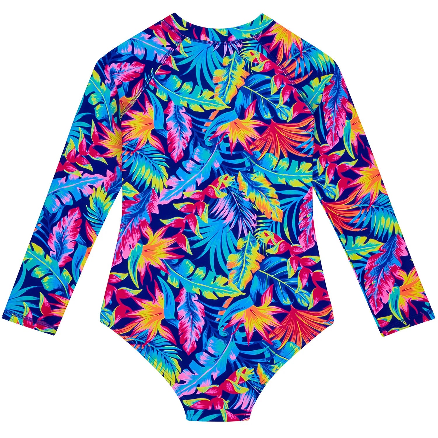 Kids Bathing Suits One-Piece Swimsuit For Girls Long Sleeves Girls Swimwear Surf Suit for Beach and Water Sports For 2 To 10Y