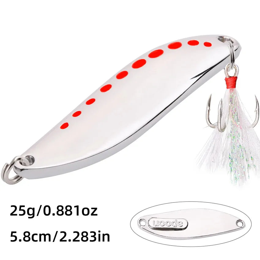 Metal Vib Leech Spinners Spoon Lures 2.5g 5g 7.5g 10g 15g 20g 25g 30g Artificial Bait Lure Fishing Tackle for Bass Pike Perch