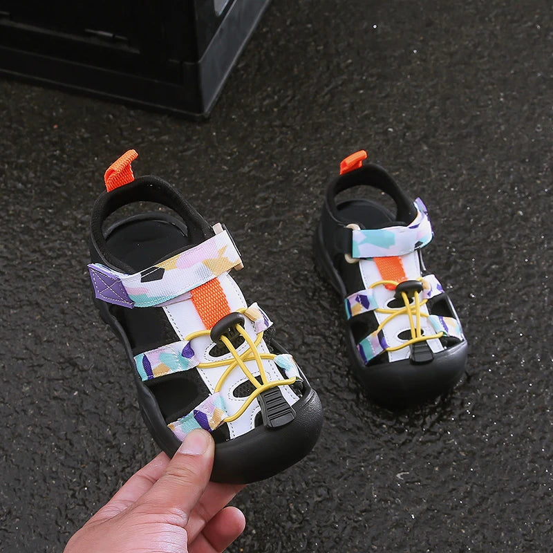 Kids Sports Sandals for Boys Girls 2025 Summer New Toddler Beach Shoes Non-slip Lightweight Versatile Chic School Outdoor Shoes