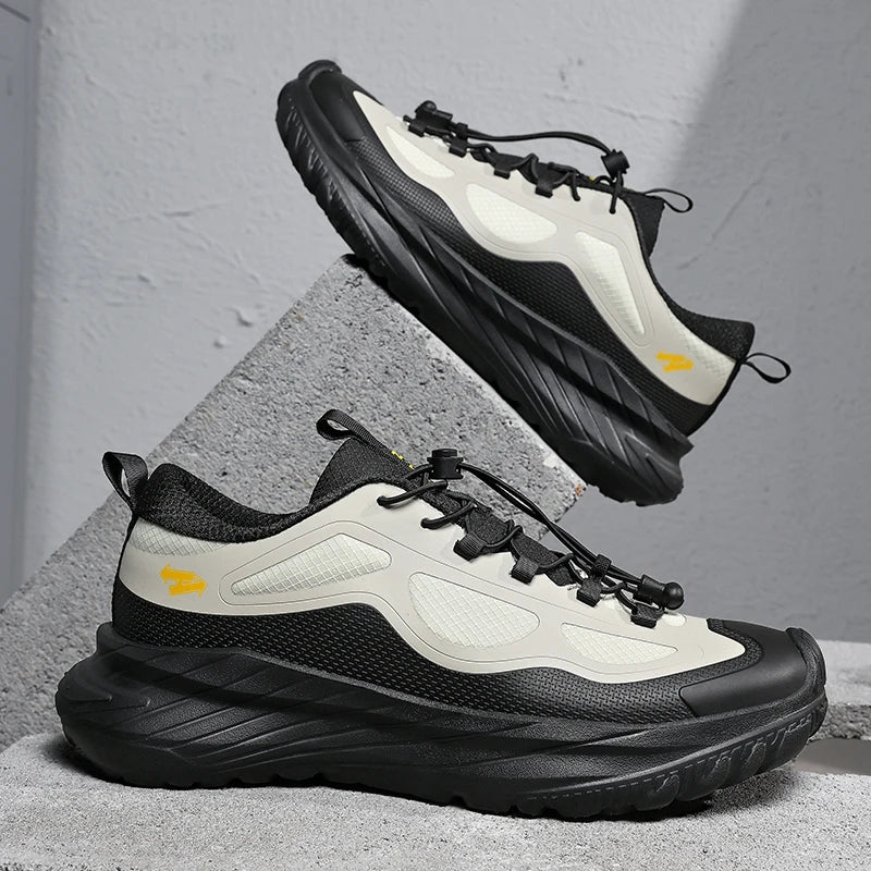 Men Hiking Shoes Waterproof Casual Walking Hiking Boots Outdoor Rubber Camping Trekking Non-Slip Women Mountain Walking Sneakers