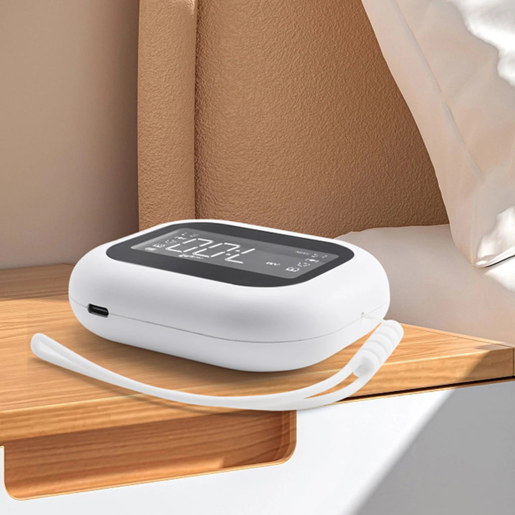 Vibrating Alarm Clock with FM Radio and Rechargeable 1800mAh Battery for Heavy Sleepers, Elderly Dorm Room Hearing Impaired